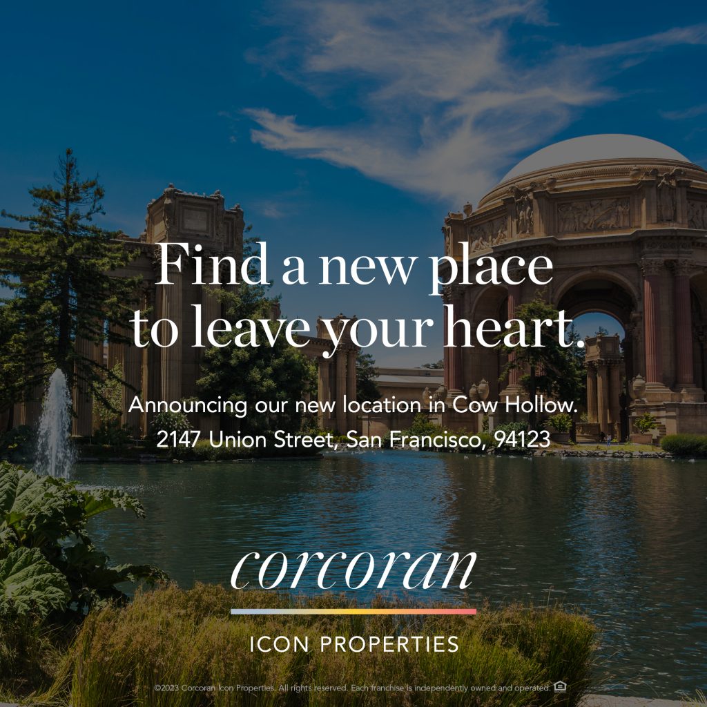 scenic view of san francisco, round buildings with a lake in the forefront.